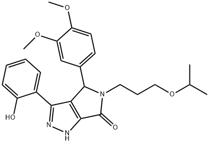 4-(3,4-dimethoxyphenyl)-3-(2-hydroxyphenyl)-5-(3-isopropoxypropyl)-4,5-dihydropyrrolo[3,4-c]pyrazol-6(1H)-one|