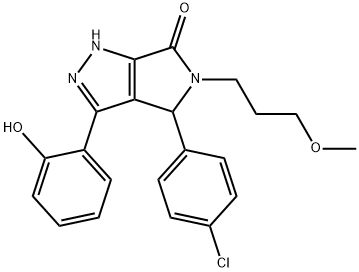 4-(4-chlorophenyl)-3-(2-hydroxyphenyl)-5-(3-methoxypropyl)-4,5-dihydropyrrolo[3,4-c]pyrazol-6(2H)-one Structure