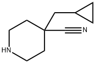 4-(CYCLOPROPYLMETHYL)-4-PIPERIDINECARBONITRILE, 882035-12-3, 结构式