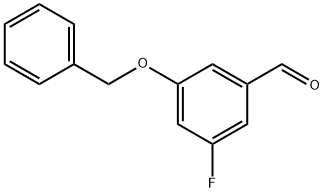 3-苄氧基-5-氟苯甲醛,883443-39-8,结构式