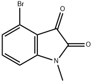 4-溴-1-甲基吲哚-2,3-二酮, 884855-67-8, 结构式