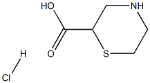 Thiomorpholine-2-carboxylic acid hydrochloride 化学構造式