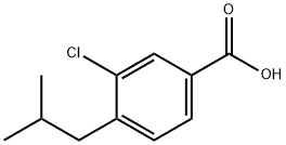 3-CHLORO-4-(2-METHYLPROPYL)BENZOIC ACID, 885706-15-0, 结构式
