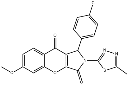 886175-41-3 1-(4-chlorophenyl)-6-methoxy-2-(5-methyl-1,3,4-thiadiazol-2-yl)-1,2-dihydrochromeno[2,3-c]pyrrole-3,9-dione