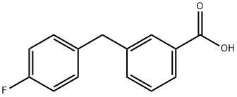 3-(4-氟苯甲基)苯甲酸, 886569-97-7, 结构式