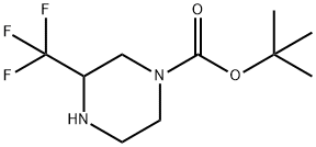 3-Trifluoromethyl-piperazine-1-carboxylic acid tert-butyl ester Structure