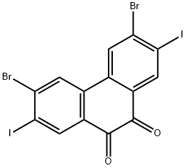 3,6-Dibromo-2,7-diiodo-phenanthrene-9,10-dione Struktur