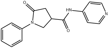 5-oxo-1-phenyl-N-(pyridin-4-yl)pyrrolidine-3-carboxamide 结构式