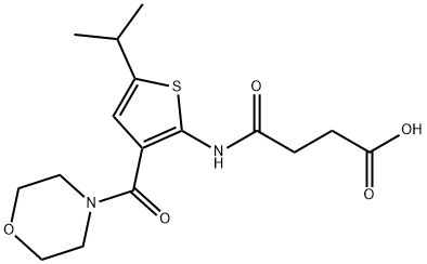 4-((5-isopropyl-3-(morpholine-4-carbonyl)thiophen-2-yl)amino)-4-oxobutanoic acid Structure