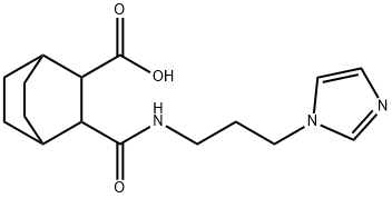 3-((3-(1H-imidazol-1-yl)propyl)carbamoyl)bicyclo[2.2.2]octane-2-carboxylic acid Structure