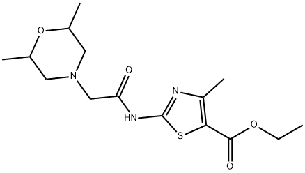 ethyl 2-(2-(2,6-dimethylmorpholino)acetamido)-4-methylthiazole-5-carboxylate Structure