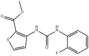 methyl 3-(3-(2-fluorophenyl)ureido)thiophene-2-carboxylate Struktur