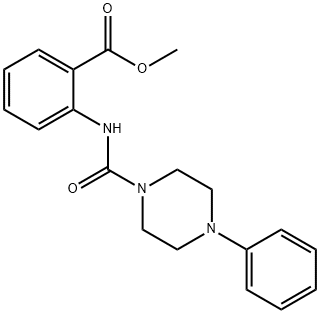 methyl 2-(4-phenylpiperazine-1-carboxamido)benzoate Structure