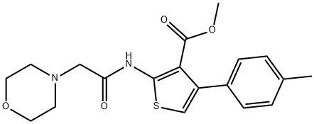 methyl 2-(2-morpholinoacetamido)-4-(p-tolyl)thiophene-3-carboxylate 结构式