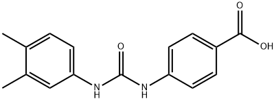 4-(3-(3,4-dimethylphenyl)ureido)benzoic acid 化学構造式