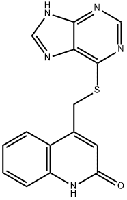 4-[(9H-purin-6-ylsulfanyl)methyl]-2(1H)-quinolinone Struktur