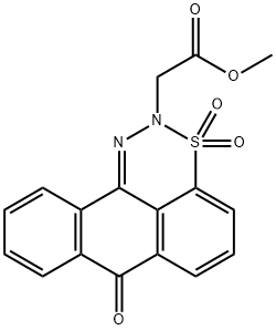 methyl 2-(3,3-dioxido-7-oxoanthra[9,1-de][1,2,3]thiadiazin-2(7H)-yl)acetate Structure