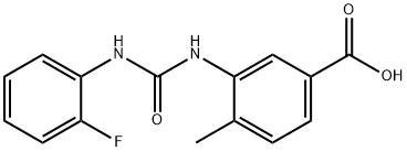 3-(3-(2-fluorophenyl)ureido)-4-methylbenzoic acid Structure