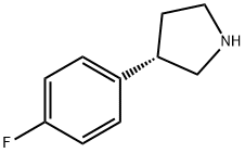 (3S)-3-(4-Fluorophenyl)pyrrolidine 化学構造式