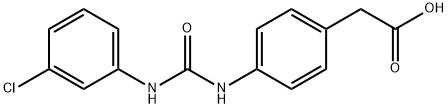 2-(4-(3-(3-chlorophenyl)ureido)phenyl)acetic acid,896221-92-4,结构式