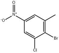 2-溴-1-氯-3-甲基-5-硝基苯,89642-17-1,结构式