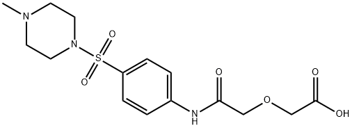 2-(2-((4-((4-methylpiperazin-1-yl)sulfonyl)phenyl)amino)-2-oxoethoxy)acetic acid Structure