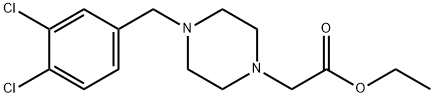 ethyl 2-(4-(3,4-dichlorobenzyl)piperazin-1-yl)acetate Structure