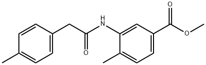 methyl 4-methyl-3-(2-(p-tolyl)acetamido)benzoate 结构式