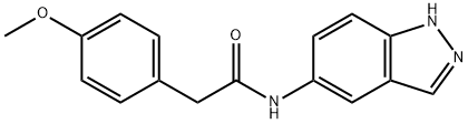 N-(1H-indazol-5-yl)-2-(4-methoxyphenyl)acetamide,898153-83-8,结构式