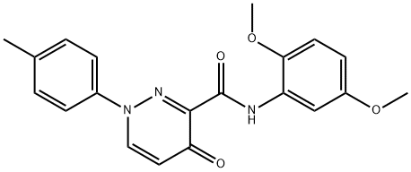 N-(2,5-dimethoxyphenyl)-1-(4-methylphenyl)-4-oxo-1,4-dihydro-3-pyridazinecarboxamide Structure