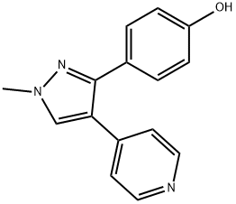 4-[1-methyl-4-(4-pyridinyl)-1H-pyrazol-3-yl]phenol Structure