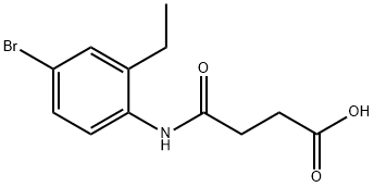 4-((4-bromo-2-ethylphenyl)amino)-4-oxobutanoic acid 化学構造式