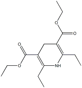 2,6-Diethyl-1,4-dihydro-pyridine-3,5-dicarboxylic acid diethyl ester 化学構造式
