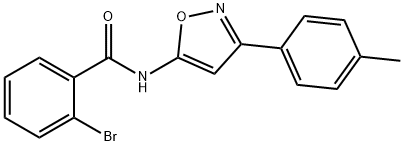 2-bromo-N-[3-(4-methylphenyl)-1,2-oxazol-5-yl]benzamide Struktur
