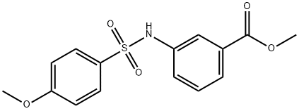methyl 3-(4-methoxyphenylsulfonamido)benzoate 结构式