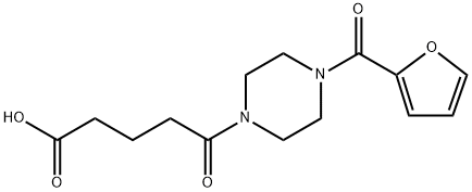 5-(4-(furan-2-carbonyl)piperazin-1-yl)-5-oxopentanoic acid Struktur