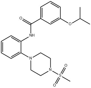 3-isopropoxy-N-{2-[4-(methylsulfonyl)-1-piperazinyl]phenyl}benzamide 结构式