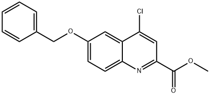 6-(ベンジルオキシ)-4-クロロキノリン-2-カルボン酸メチル 化学構造式