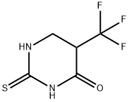 Tetrahydro-2-thioxo-5-(trifluoromethyl)-4(1H)-pyrimidinone 化学構造式