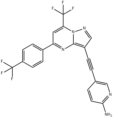 5-((7-(Trifluoromethyl)-5-(4-(trifluoromethyl)phenyl)pyrazolo[1,5-a]pyrimidin-3-yl)ethynyl)pyridin-2-amine|DECOGLURANT