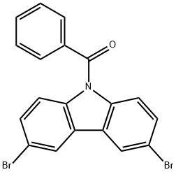 9-苯甲酰基-3,6-二溴-9<I>H</I>-咔唑, 912850-81-8, 结构式