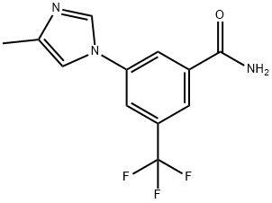 3-(4-methyl-1H-imidazol-1-yl)-5-(trifluoromethyl)benzamide Struktur