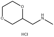 (1,4-ジオキサン-2-イルメチル)メチルアミン塩酸塩 化学構造式
