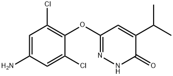 6-(4-amino-2,6-dichlorophenoxy)-4-isopropylpyridazin-3(2H)-one(WXG00197) Struktur