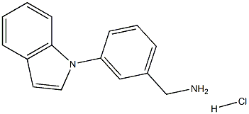 (3-(1H-Indol-1-yl)phenyl)methanamine hydrochloride Struktur