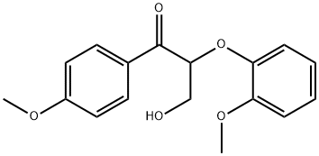 3-羟基-2-(2-甲氧基苯氧基)-1-(4-甲氧基苯基)丙基-1-酮 结构式