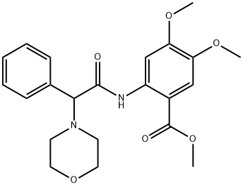 methyl 4,5-dimethoxy-2-{[morpholin-4-yl(phenyl)acetyl]amino}benzoate Structure