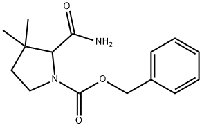 benzyl 2-carbamoyl-3,3-dimethylpyrrolidine-1-carboxylate Structure