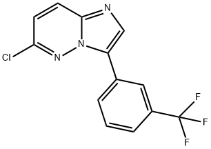 6-chloro-3-(3-(trifluoromethyl)phenyl)imidazo[1,2-b]pyridazine 结构式