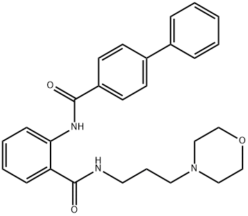 N-(2-{[3-(morpholin-4-yl)propyl]carbamoyl}phenyl)biphenyl-4-carboxamide Structure